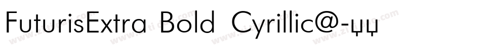 FuturisExtra Bold Cyrillic@字体转换